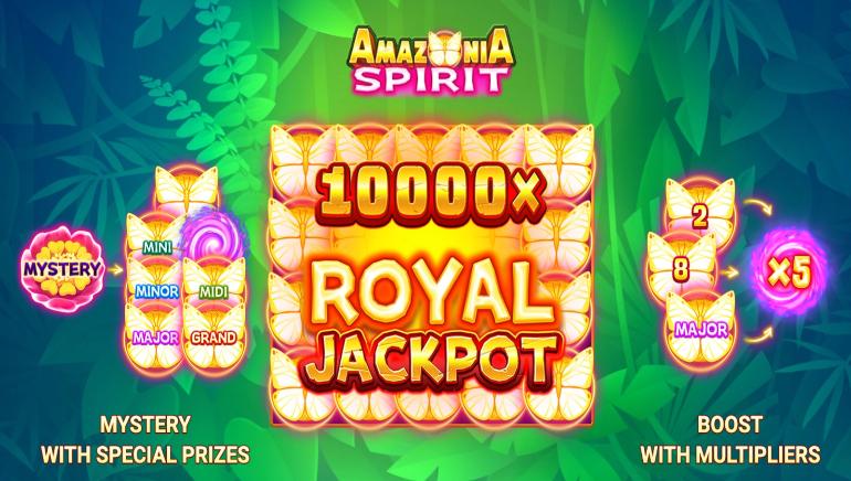 Amazonia Spirit features and Royal Jackpot