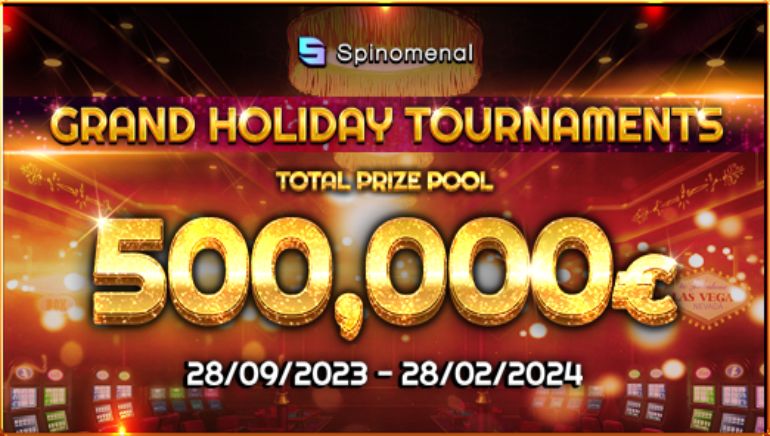 Spinomenal Announces the Return of Grand Holiday Tournaments with a 500,000€ Prize Pool.