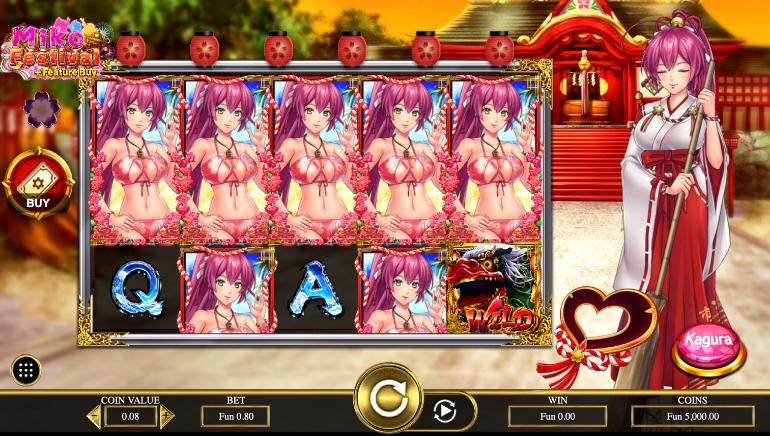 Miko Festival Game play screen